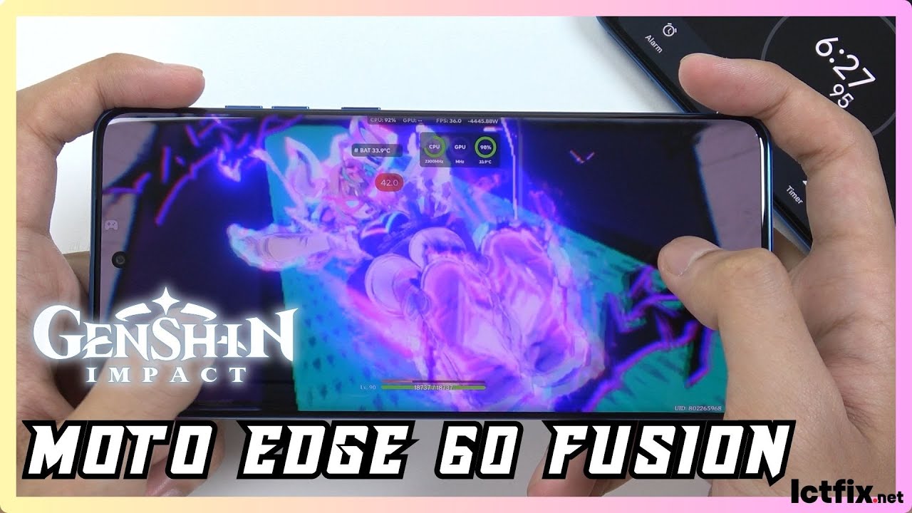Motorola Edge 60 Fusion Genshin Impact Gaming test | Dimensity 7400, 120Hz Display