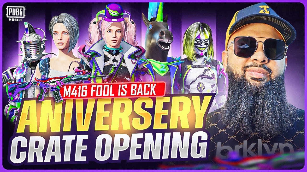46,500UC 🔥 Old Rare Mythic Items M416 Fool in 8th Anniversary 🦄 PUBG Mobile Crate Opening