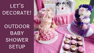 Setup With Me - Outdoor Baby Shower Decorations | Story Time!