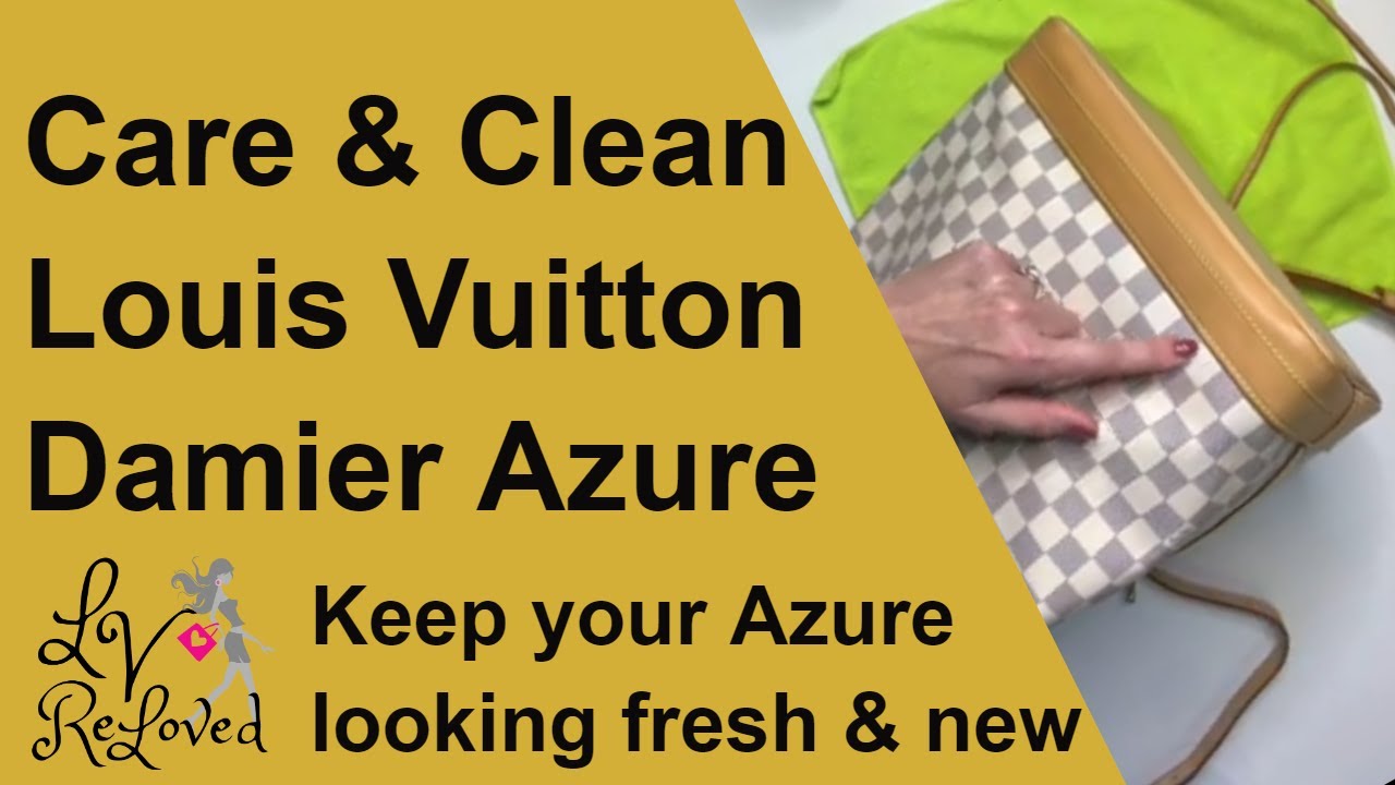 Please help! color transfer on my Louis Vuitton damier azur