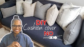 DIY A Sofa Cushion Cover Without A Zipper! A PROFESSIONAL LOOK YOU WILL ❤️!  Wesley Hall Camden Sofa