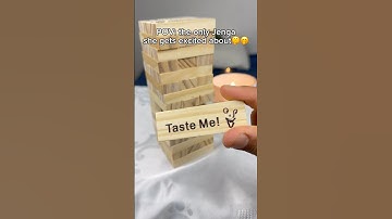 She wants to play every night;)🤭 #excited #jenga #jengagame #jengablocks #adult #dateideas