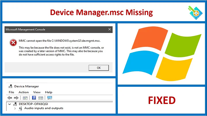 MMC cannot open the file C:\WINDOWS\system32\devmgmt.msc Fixed