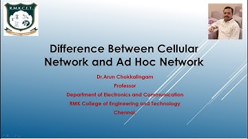 Difference Between Cellular Network and Ad Hoc Network (English)-(EC 8702-UNIT-1)