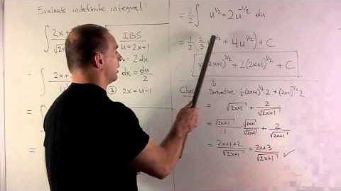 Example of Integration by Substitution 4: f(x) = (2x+3)/sqrt(2x+1)