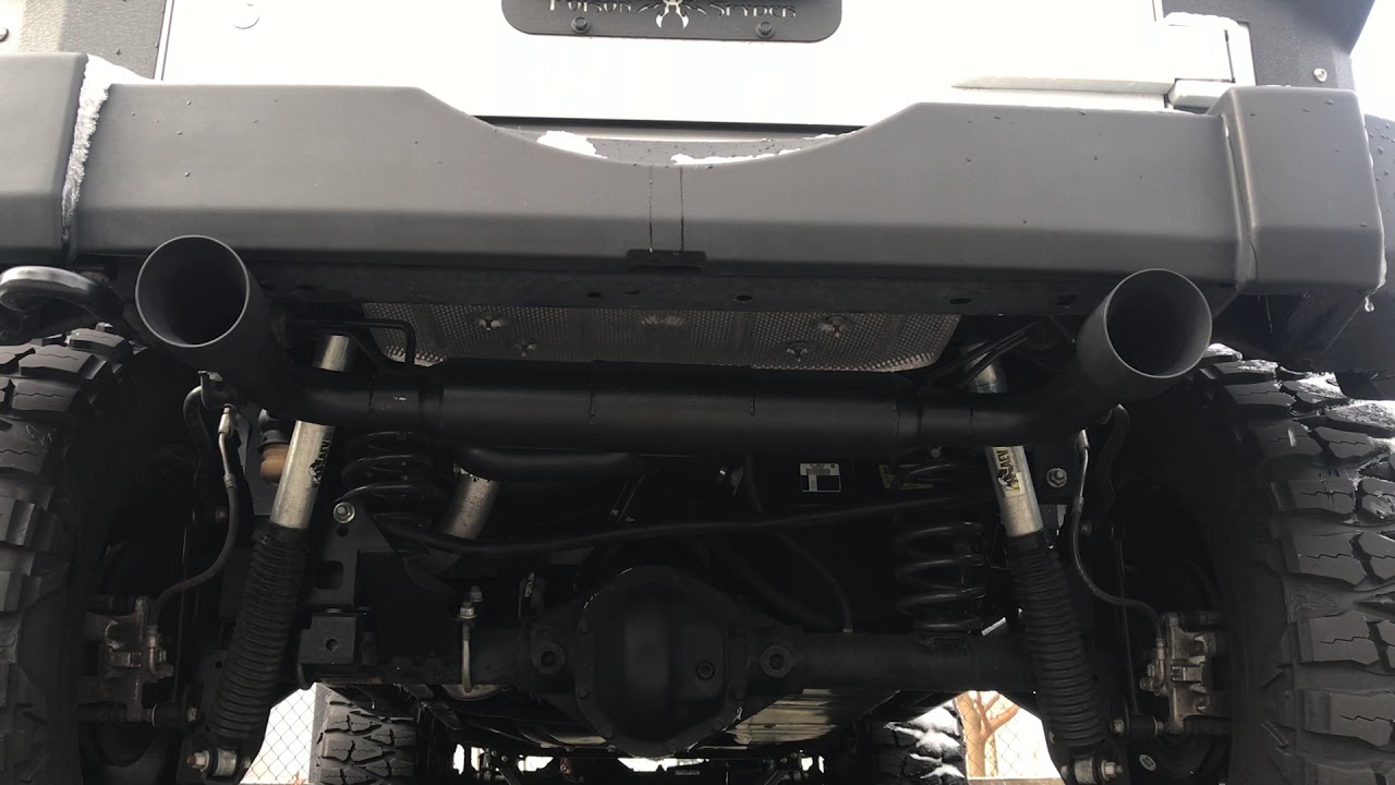 2016 Jeep JKU 3.6 & Flowmaster Outlaw Exhaust Cold Start - YouTube