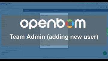 OpenBOM: Adding new user as Team Admin
