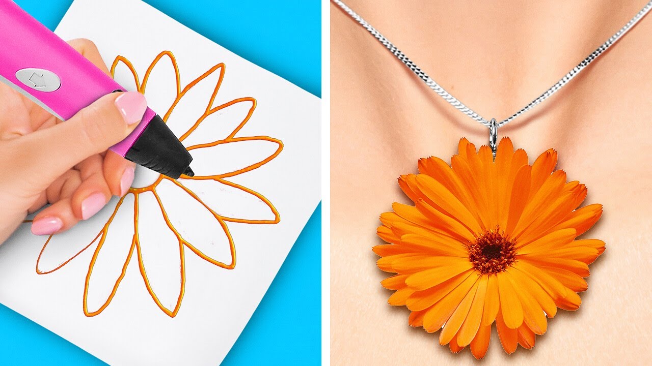 ADORABLE DIY JEWELRY MADE WITH 3D PEN, GLUE GUN, EPOXY RESIN