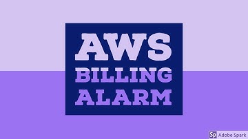 Create Billing Alarms for your AWS Account