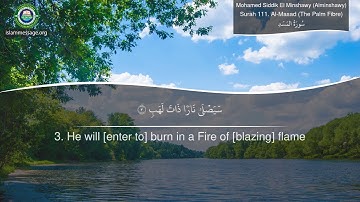 سورة 111. المسد (ترجمة باللغة الإنجليزية) | محمد صديق المنشاوي