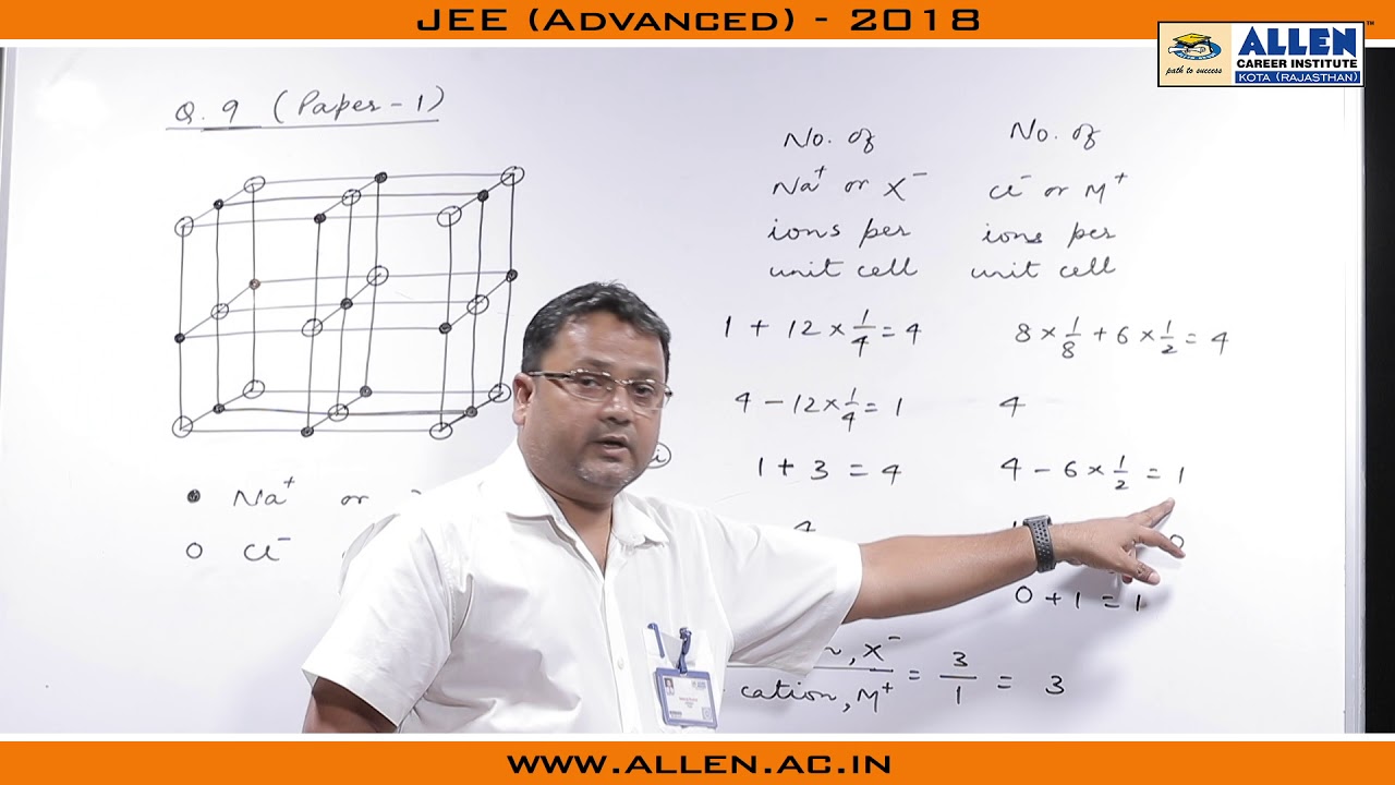 JEE Advanced 2018 Chemistry Solution Q. 9,10 (Paper-1) neet coaching in indore