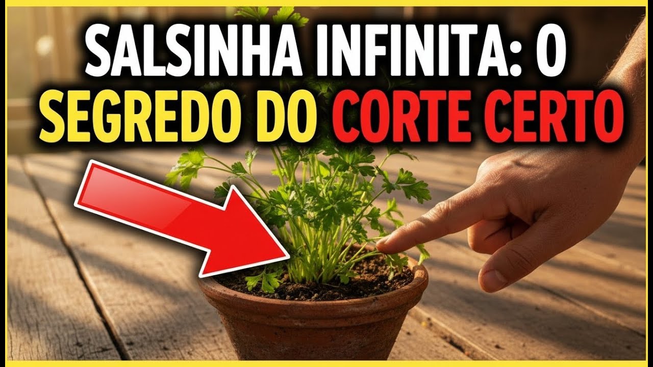 NUNCA Corte Salsinha Rente ao Chão: O Segredo que Faz Ela Durar Anos no Mesmo Vaso