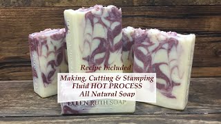 How to make all Natural, fluid Hot Process Soap Swirl with Recipe | Ellen Ruth Soap
