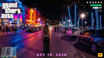Grand Theft Auto VI Gameplay 2026 | GTA 6 Trailer 3 AI 4K Global Illumination