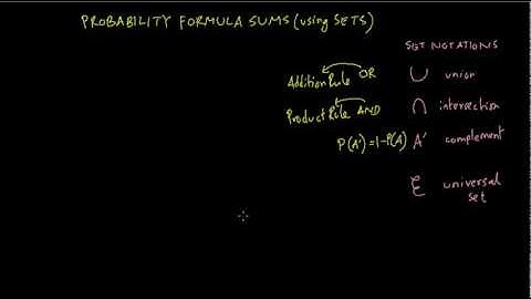 S1 Probability: Set Notations (Part1 Basic Concepts)