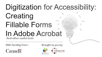 Digitization for Accessibility: Creating Fillable Forms in Adobe Acrobat (and other useful tools)