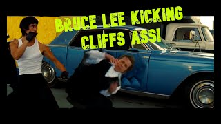 Bruce Lee vs Cliff Booth (Brad Pitt) fight scene BUT Lee is kicking his ass