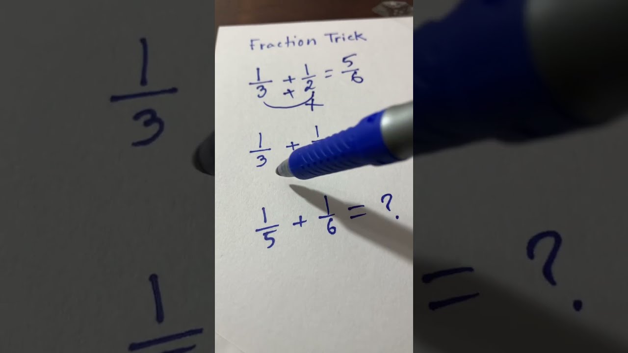 Fraction Trick If 1 3 2 5 6 And 4 7 12 Then 
