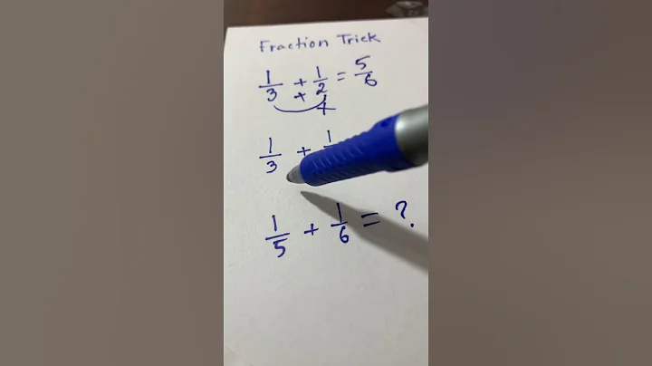 Fraction trick.  If 1/3+1/2=5/6 and 1/3+1/4=7/12 then 1/5+1/6=???