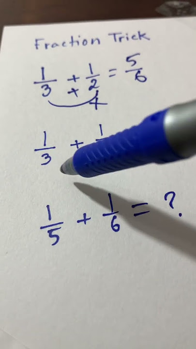 Fraction trick.  If 1/3 1/2=5/6 and 1/3 1/4=7/12 then 1/5 1/6=???