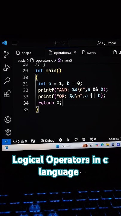 Logical Operators in c language 💞 ️? #Logical #Operators - YouTube