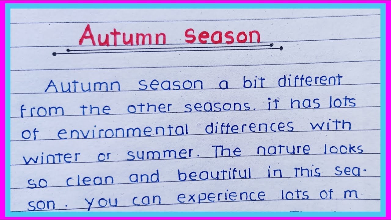 essay on autumn season for class 3