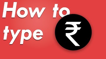 How to Type Indian Rupee Symbol ₹ in Windows