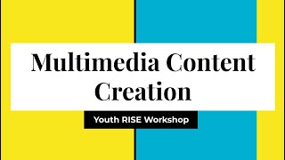 Multimedia Content Creation Workshop for Harm Reductionists