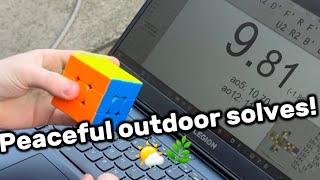 Satisfying outdoor solves! 3x3 Rubik’s cube