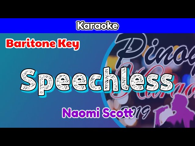 Speechless by Naomi Scott (Karaoke : Baritone Key) class=