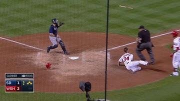 SD@WSH: Upton Jr. nabs Harper at home with nice throw