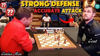 Levon Aronian VS Magnus Carlsen || Tata Steel India Rapid 2019, Round 3