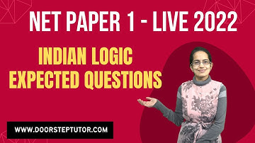 Live NET Paper 1 - 10 Most Expected Questions 2022 - Indian Logic | NTA NET | Dr. Manishika Jain