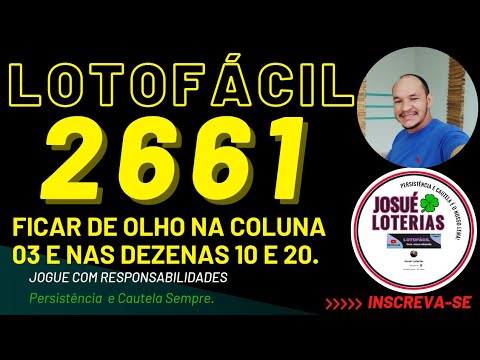 LOTOFACIL 2661. Analise dicas e papites, 4 p/ falha e 10 p/ fixar