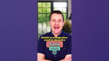 Subtle - Meaning and Pronunciation (English Word of the Day)