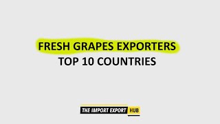 Data Stories: TOP 10 Fresh Grapes exporters according to value (values are in thousand $)