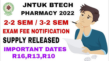 JNTUK BTECH EXAM FEE NOTIFICATION RELEASED |  IMPORTANT DATES