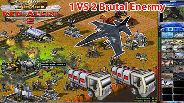 Red Alert 2 Battlezone River Map 1 vs 2 Brutal Enermy Korea vs Random Superweapon
