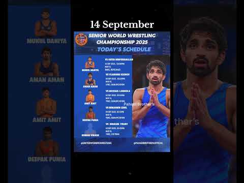 Senior World Wrestling Championship 2025 Day 2 Schedule Wrestlingchampionship
