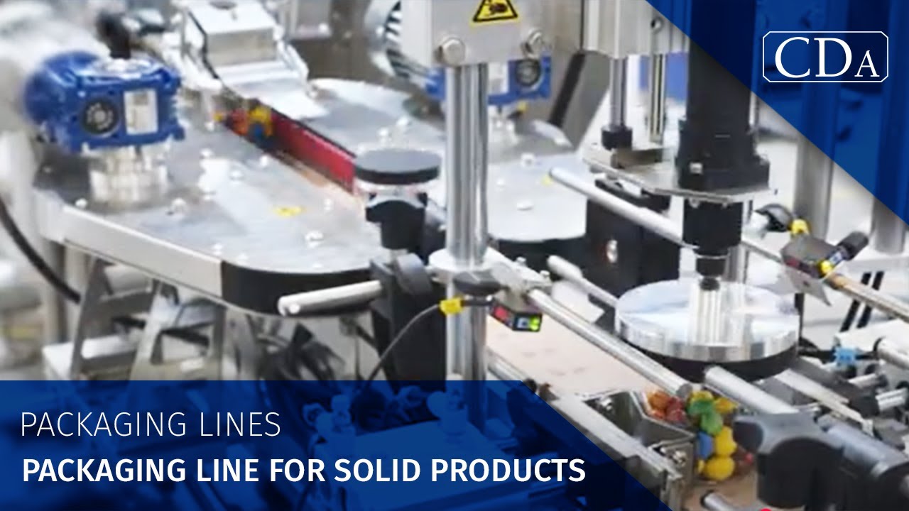 Packaging line for solid products - Dosing, dispensing, capping ...