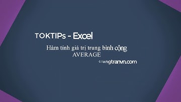 #Excel - Hàm trung bình cộng Average