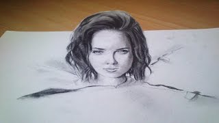 Anamorphic Illusion, Drawing 3D face