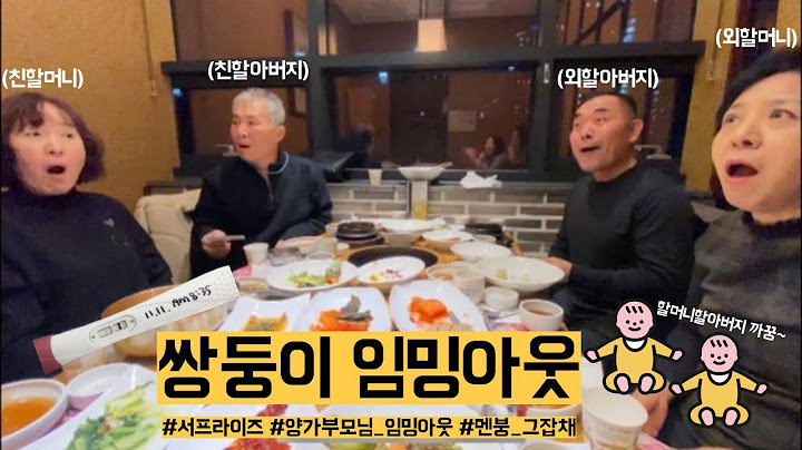 [vlog]양가 부모님께 쌍둥이 임밍아웃, 멘붕 그 잡채, 우리 집안에 쌍둥이가?