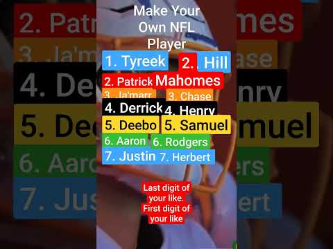 create your own nfl player create your own nfl player