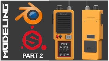 Game Ready Walkie-Talkie Modeling And Texturing | Part 02 | Blender |  Substance Painter