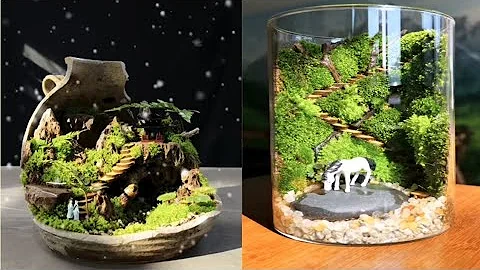 Do you like the Creative Mountain Scenery? #diy#greenscenery #handmade #mountainscenery