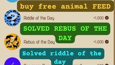 solved rebus of the day | Zoo riddle of the day | Zoo daily boost | daily reward #riddle #rebus #zoo