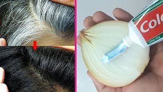 White hair to black hair naturally in just 4 minutes is always 100% working at home