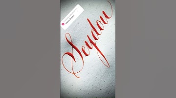 Copperplate calligraphy, tutorial: how I write your name #seydou