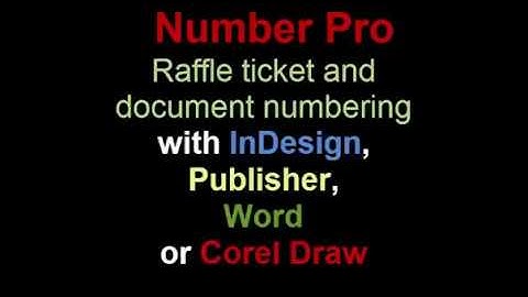 raffle ticket numbering using Word